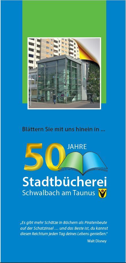 50 Jahra Stadtbücherei Flyer Titelblatt